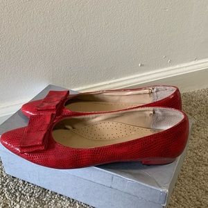 Red shoes from Vaneli. Size 10.